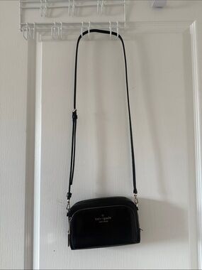 kate spade Black Leather Crossbody Camera Bag